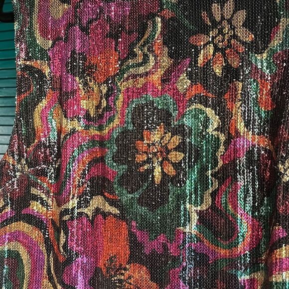MISA NWT Nakia Floral Grove sequin dress - M/L - Picture 8 of 12